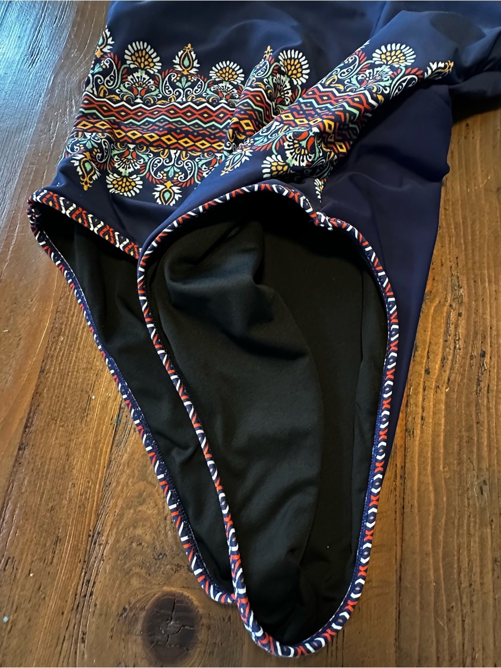 CUPSHE Navy Paisley One Piece, Large - Picture 7 of 10